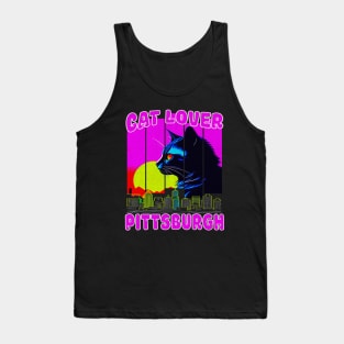 DISTRESSED Cat Lover PIttsburgh Pennsylvania Home Pride Tank Top